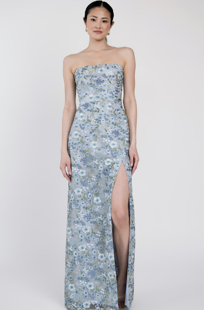 Jenny Yoo Bridesmaid Dress Mercy in Ophelia Embroidered Tulle Ophelia Whisper Multi