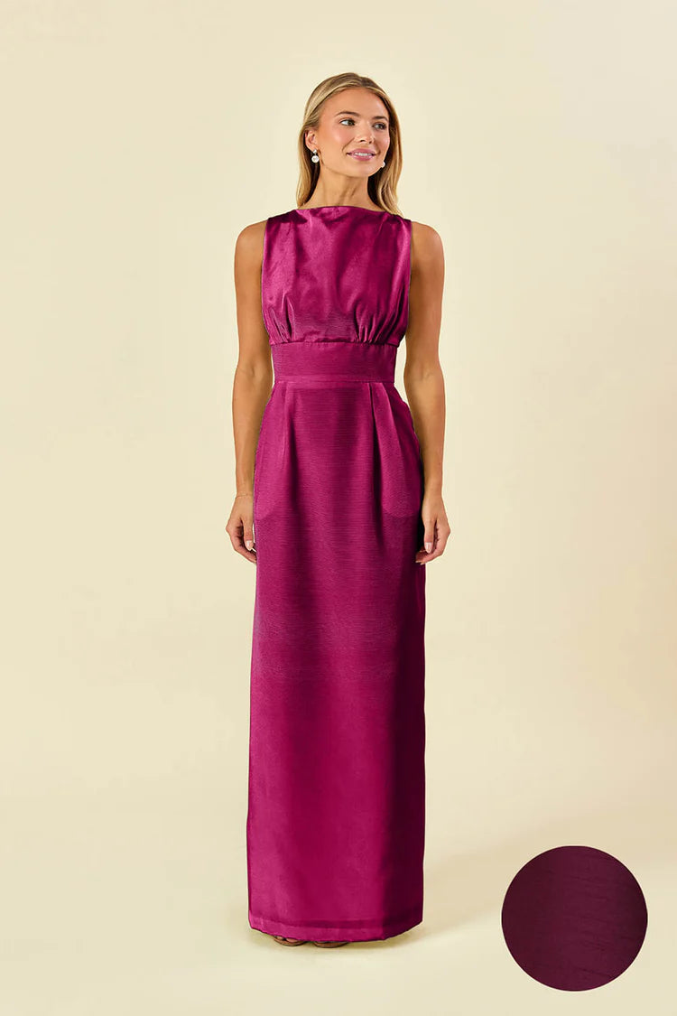 Sabrina Bodice with Straight Skirt in Shantung | Bella Bridesmaids Sabrina Bodice with Straight Skirt in Shantung | Bella Bridesmaids