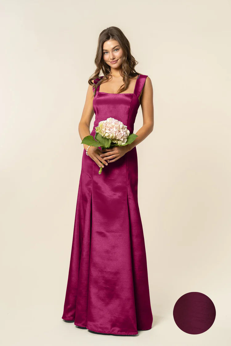 Beckett Bodice with Trumpet Skirt in Shantung | Bella Bridesmaids