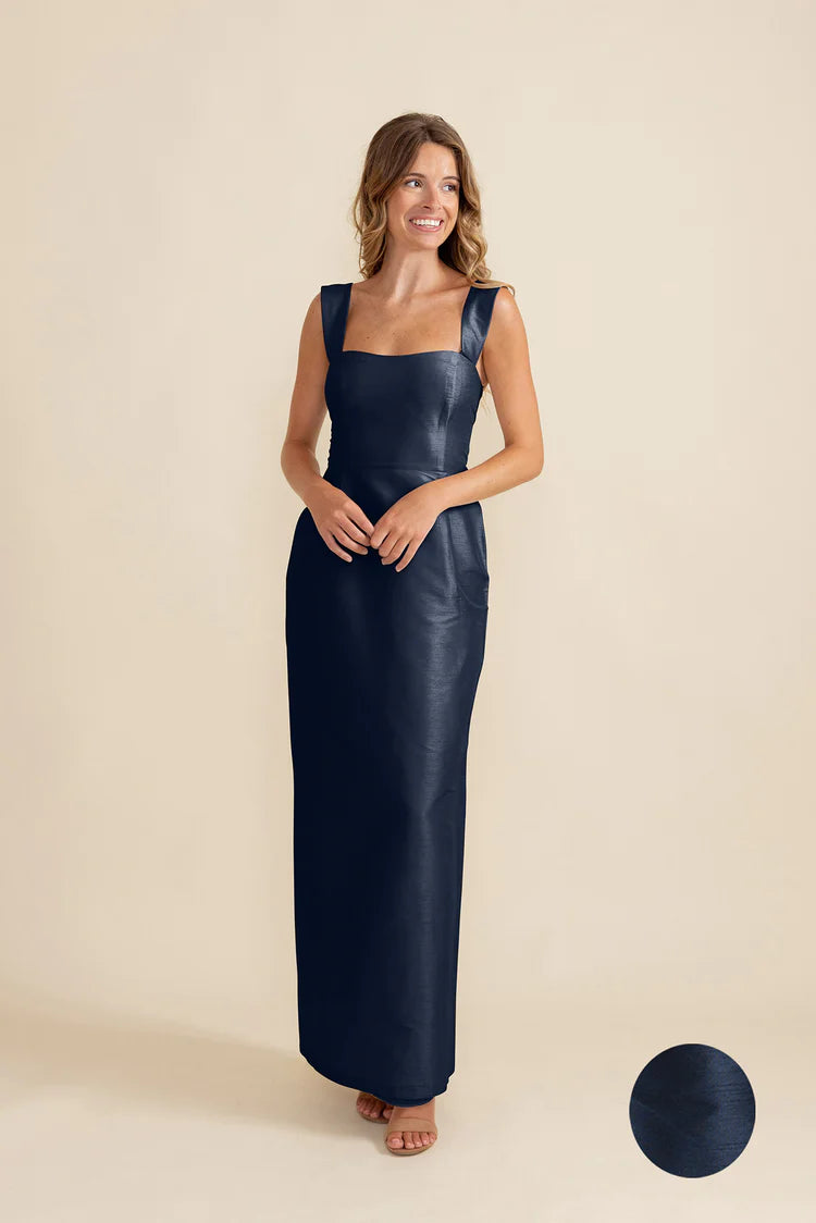 silk shantung bridesmaid dresses Hayes Floor-Length Scalloped Bridesmaid Dress