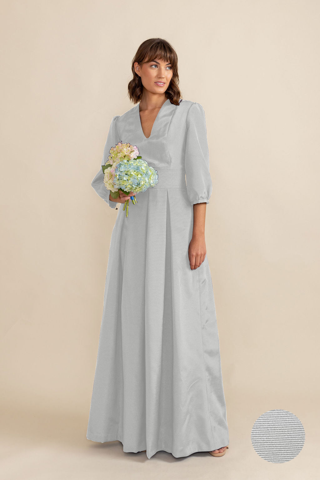 pearl grey bridesmaid dresses Grace Floor-Length Sweetheart Neckline Bridesmaid Dress