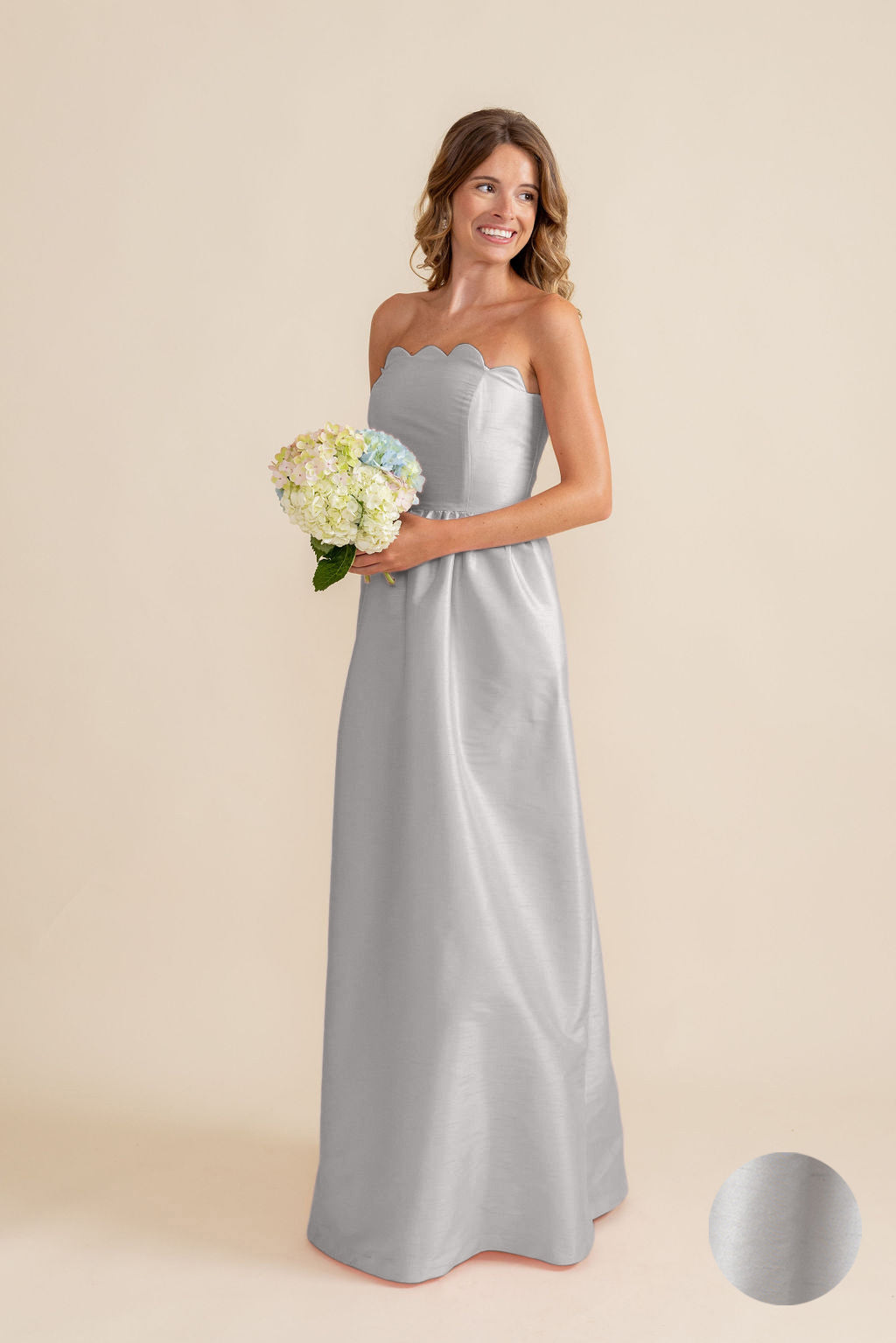 Hayes Bodice with Gathered Skirt in Shantung