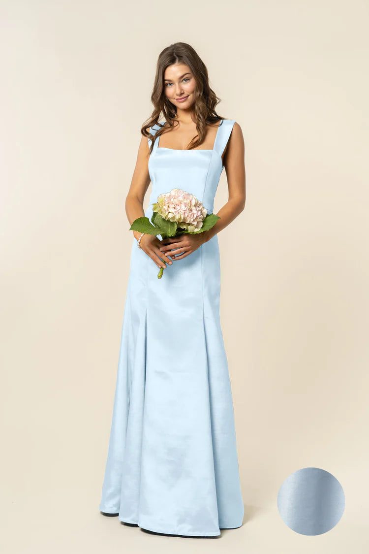 shantung bridesmaid dresses Spaghetti-strap Fitted Shantung Dress