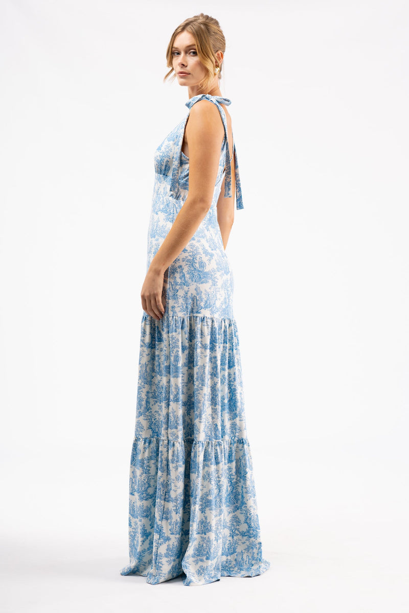 Clementine Dress in Skylight Toile Clementine Dress in Skylight Toile