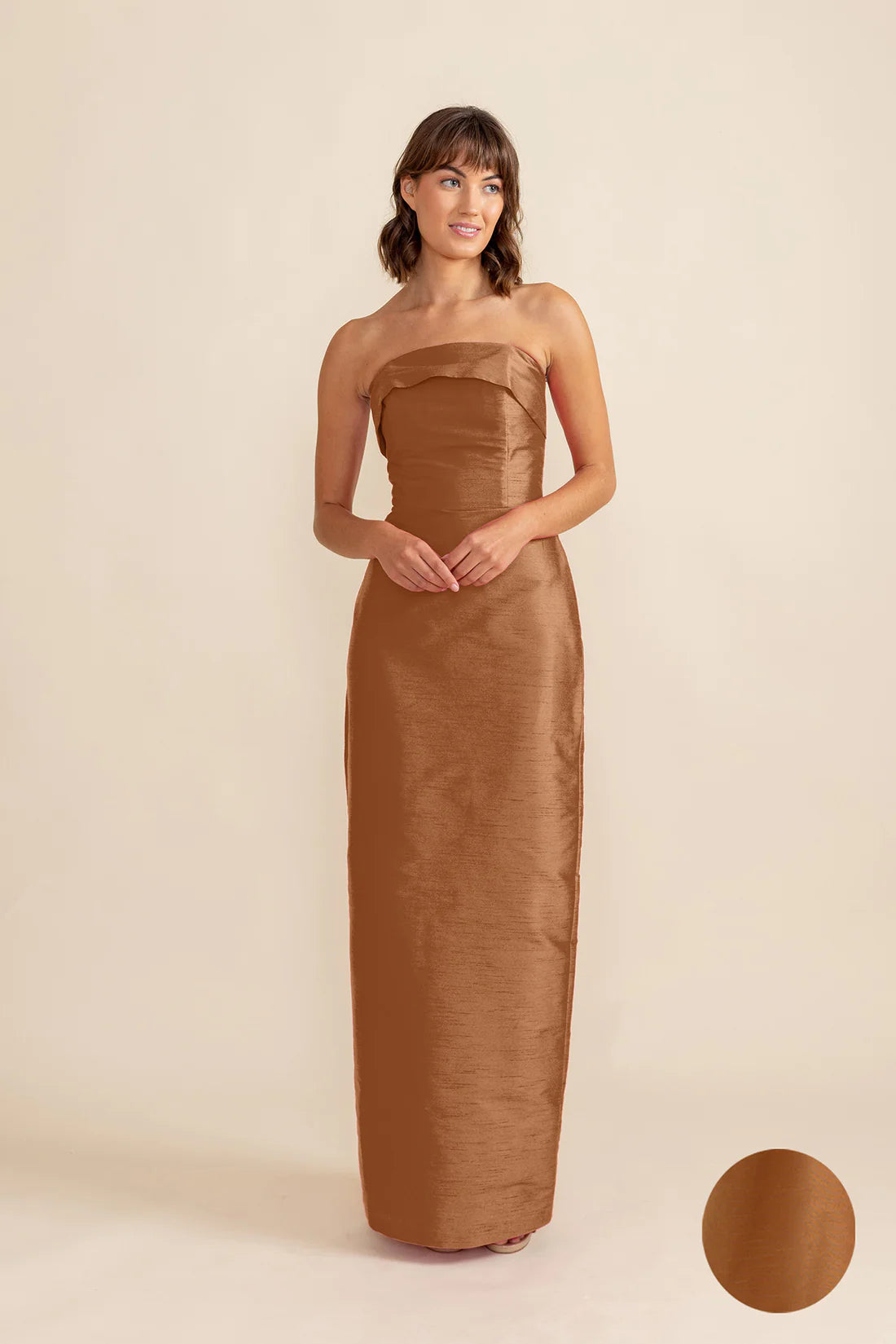 Eva Bodice with Straight Skirt in Shantung