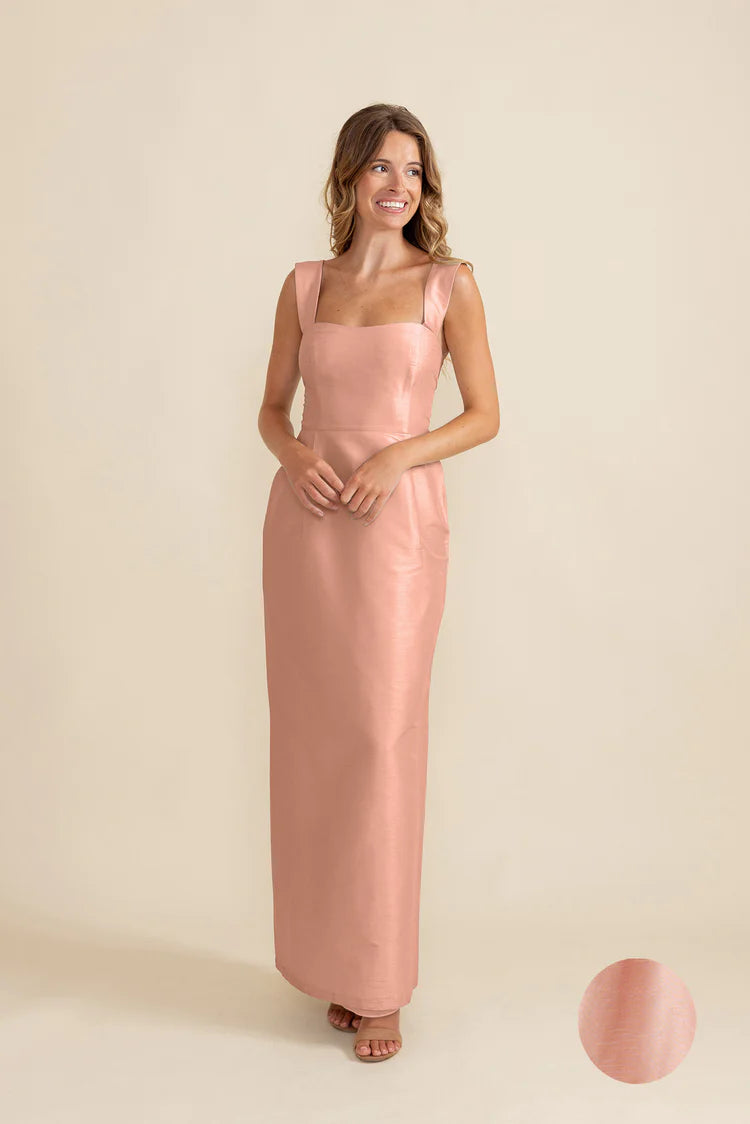 Beckett Bodice With Brunch Skirt Long in Shantung | Bella