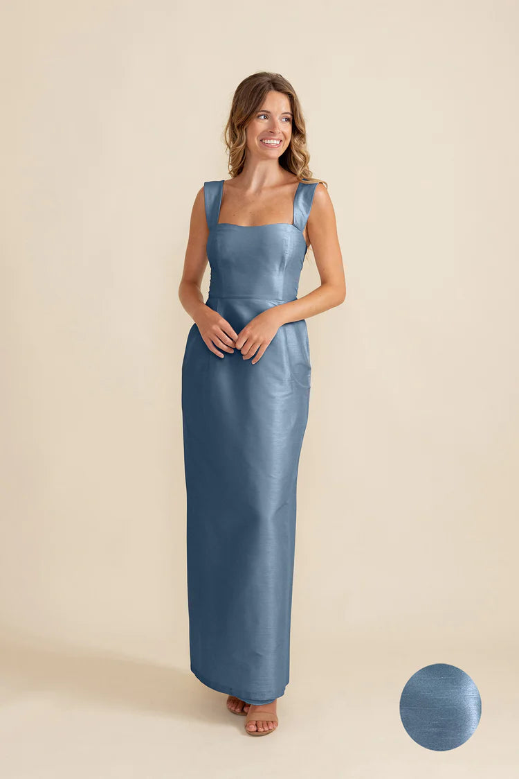 shantung bridesmaid dresses Pink Silk Shantung Zero-Waste Ruffle Dress – Made X Hudson