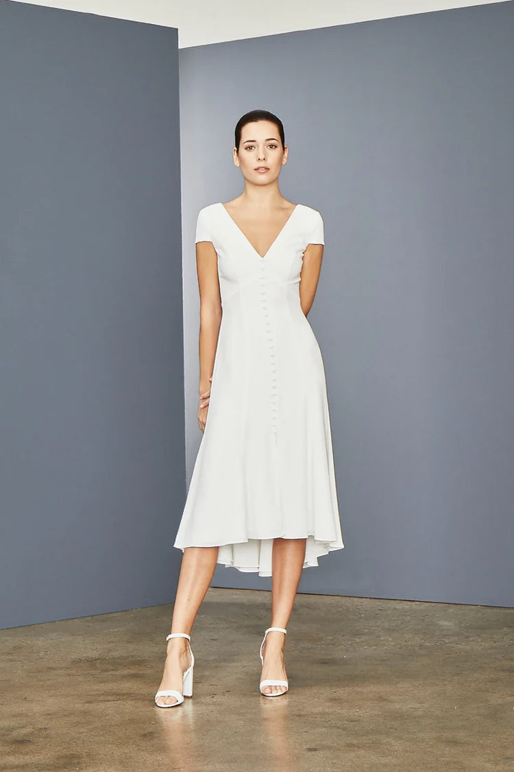 Amsale Little White Dress LW155