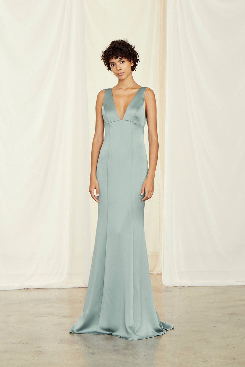 Amsale Long Bridesmaid Dress Leif Liquid Satin Sienna Amsale Long Bridesmaid Dress Leif Liquid Satin Sienna