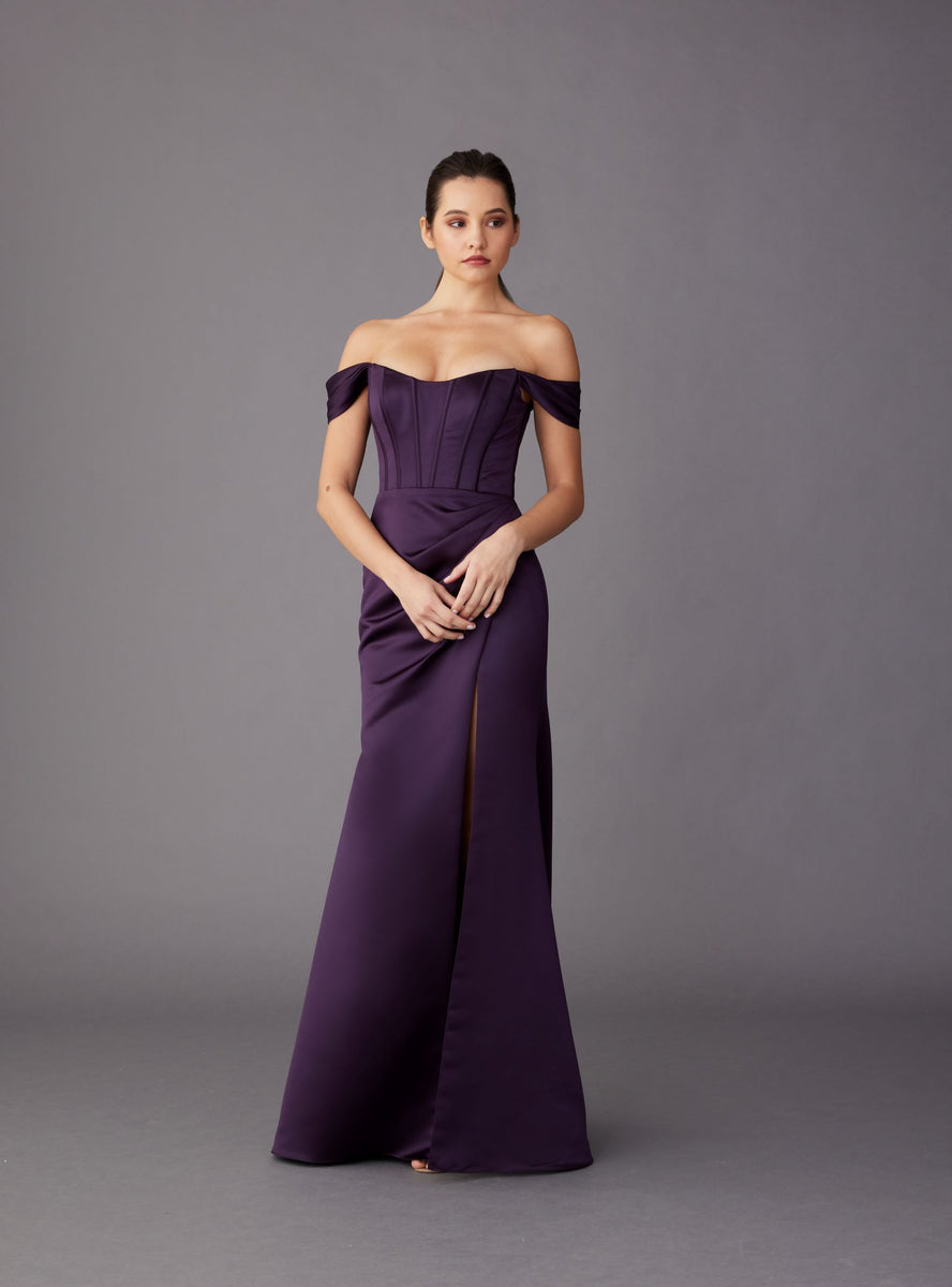 3433 Lazaro Noir Bridesmaid Dresses