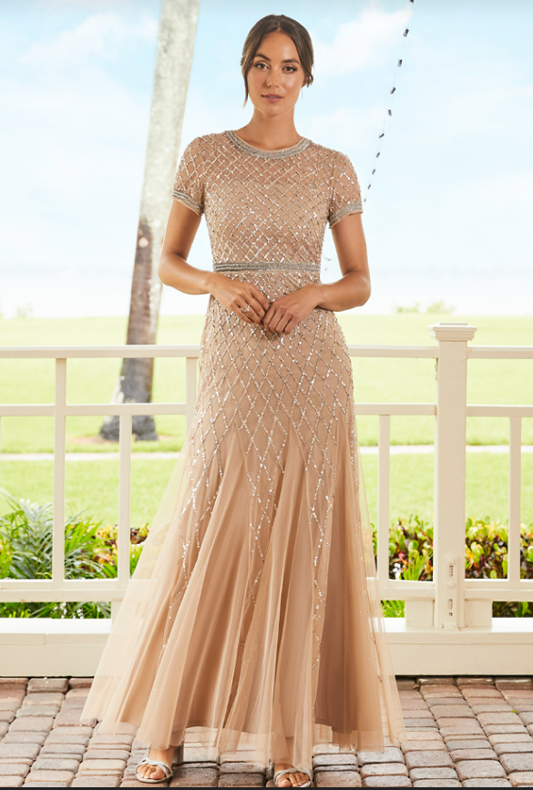 Adrianna Papell Platinum Bridesmaid Dress Style 40107 & Bella Bridesmaids
