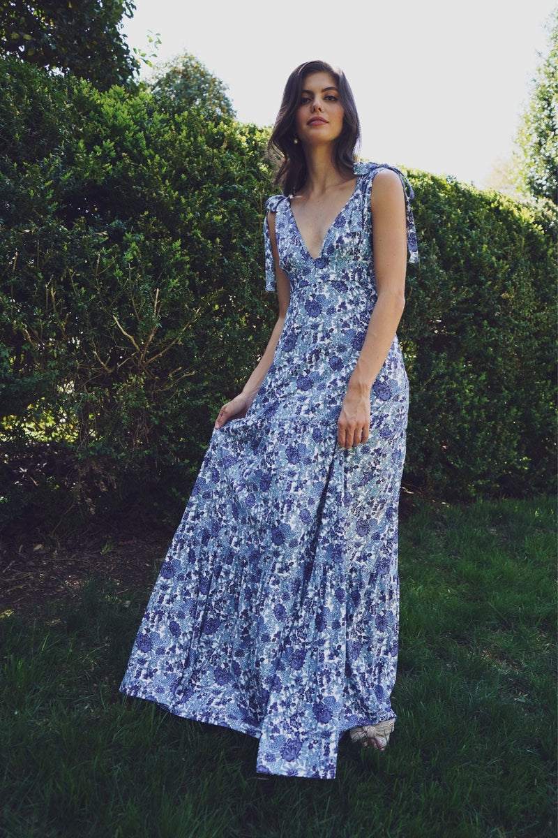 Clementine Dress in Porcelain Petals S
