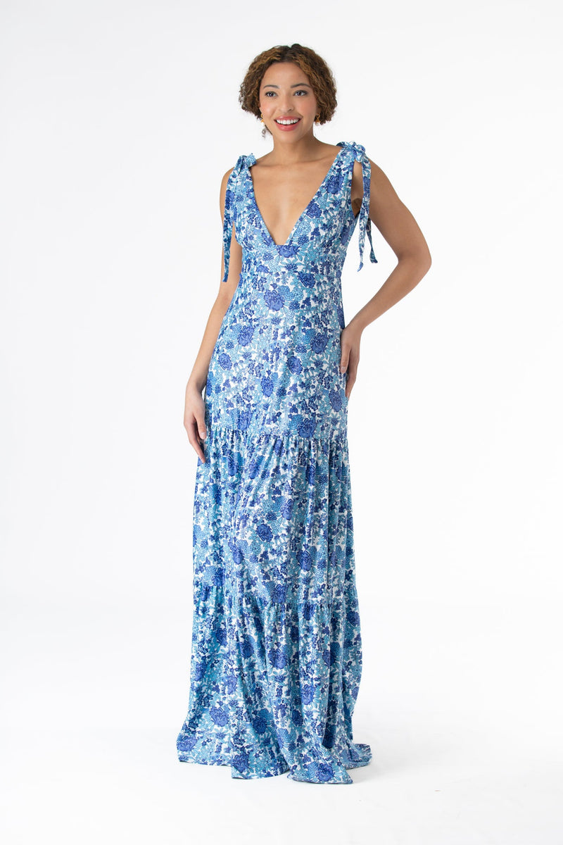 Clementine Dress in Porcelain Petals S