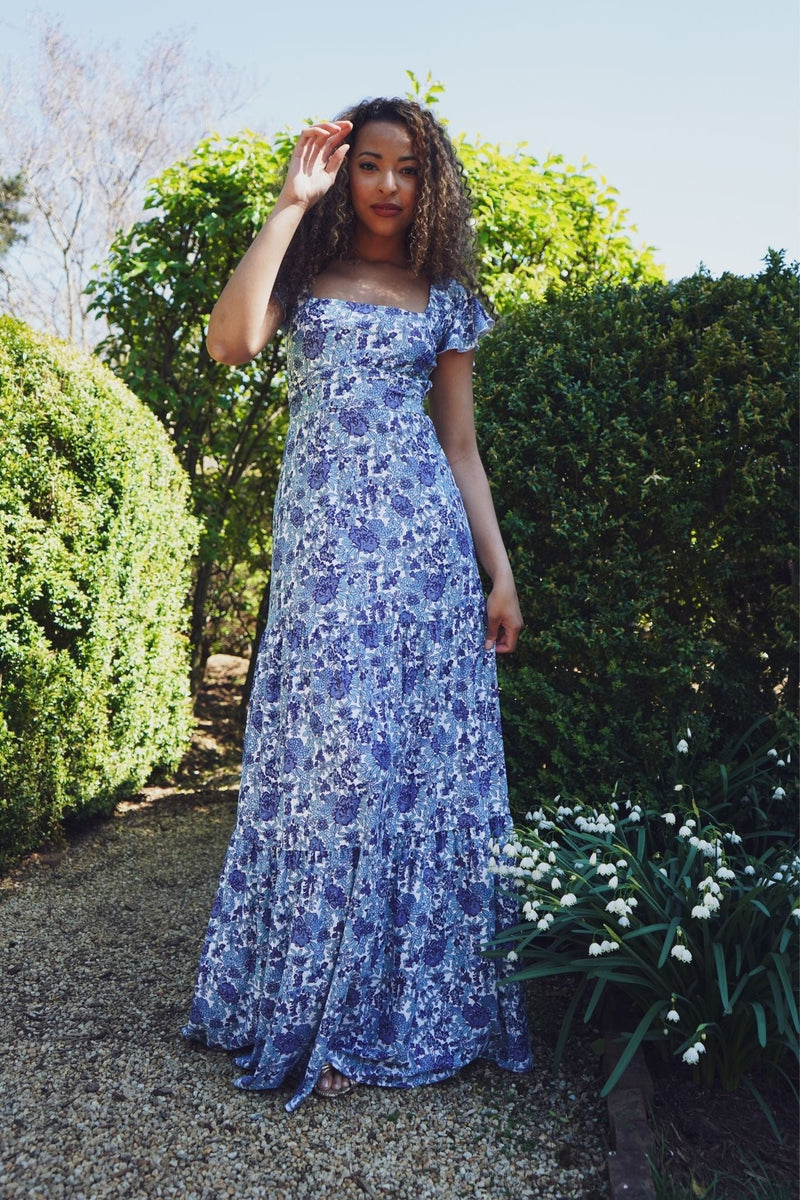 porcelain bridesmaid dresses Isabella Dress in Porcelain Petals