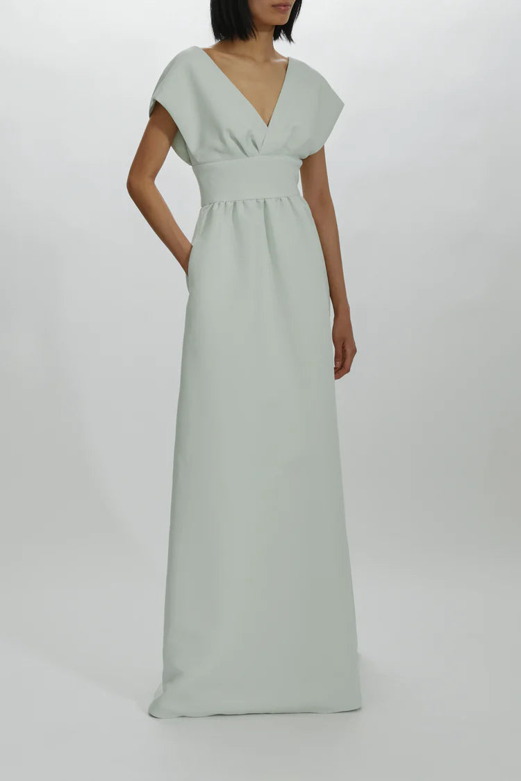 AE - Plain Mint Green Satin dress