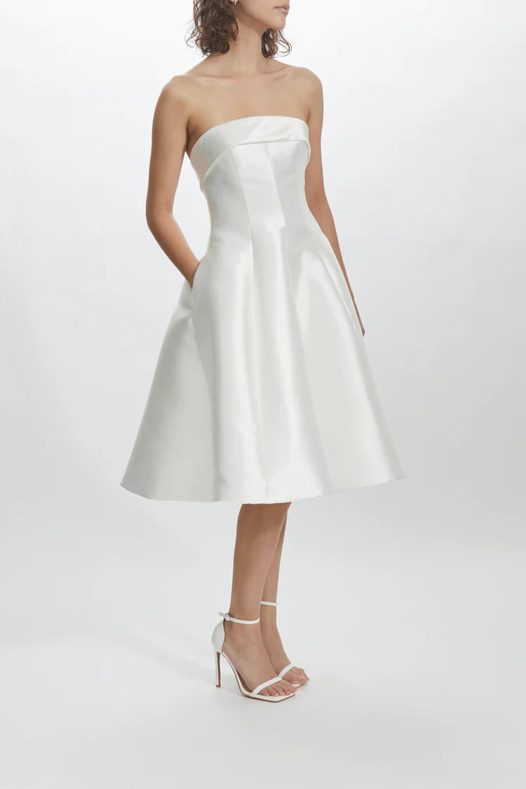 Amsale Little White Dress LW208 Amsale Little White Dress LW208
