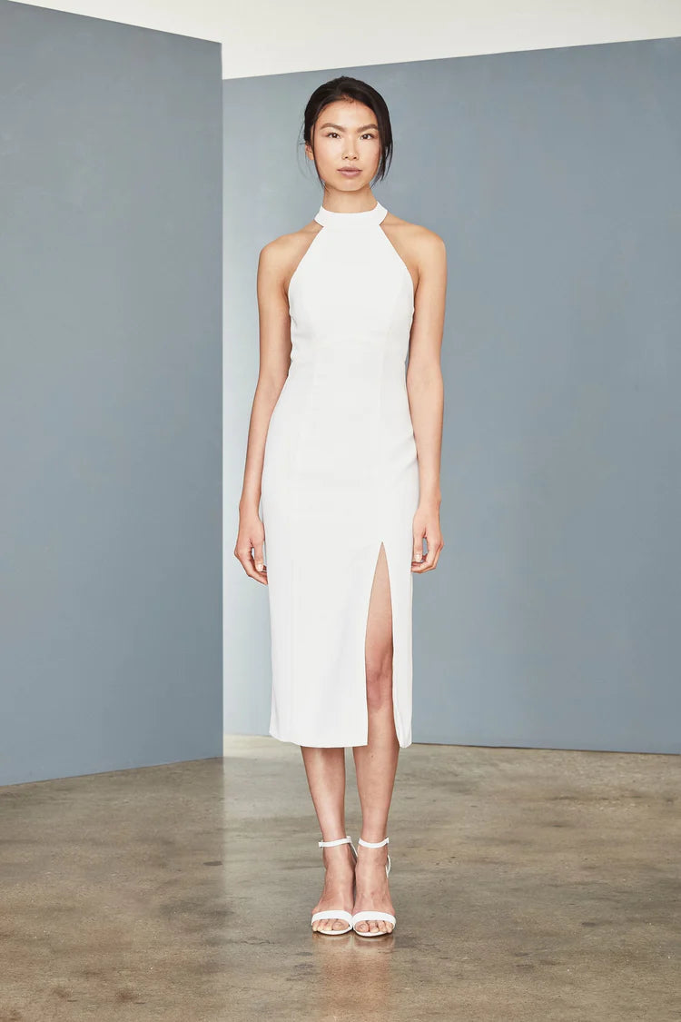 Amsale Little White Dress LW141 Silk White Amsale Little White Dress LW141 Silk White