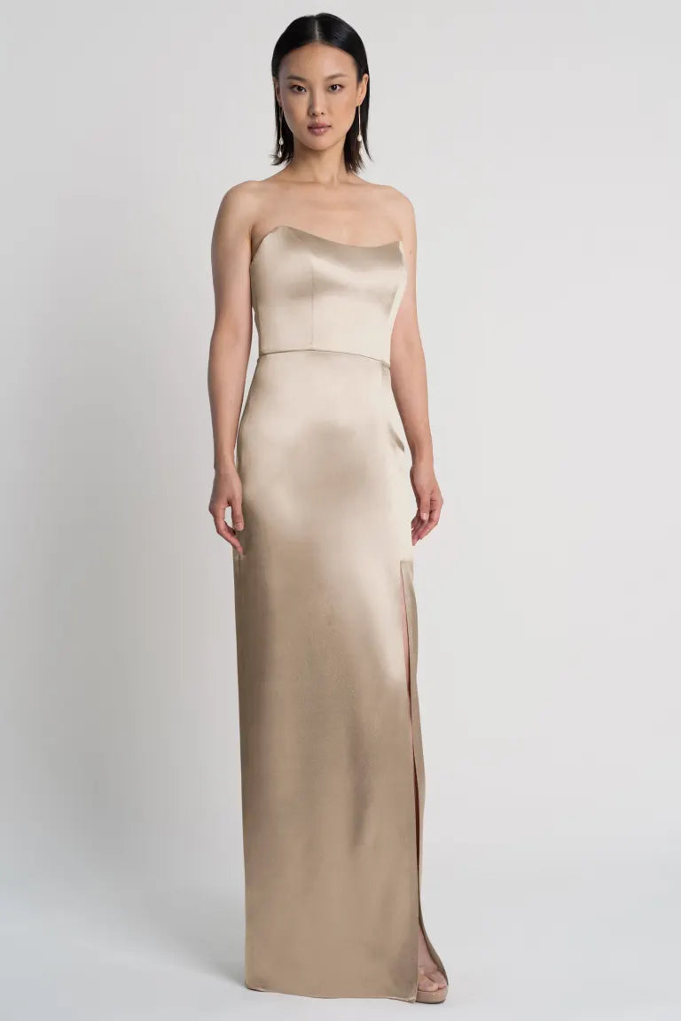 Jenny yoo gold dress best sale