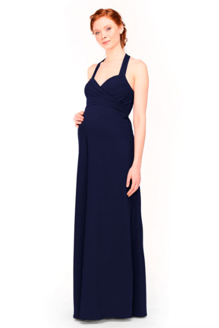 Bari Jay Maternity Bridesmaid Dress Style 1958 (M) Plum