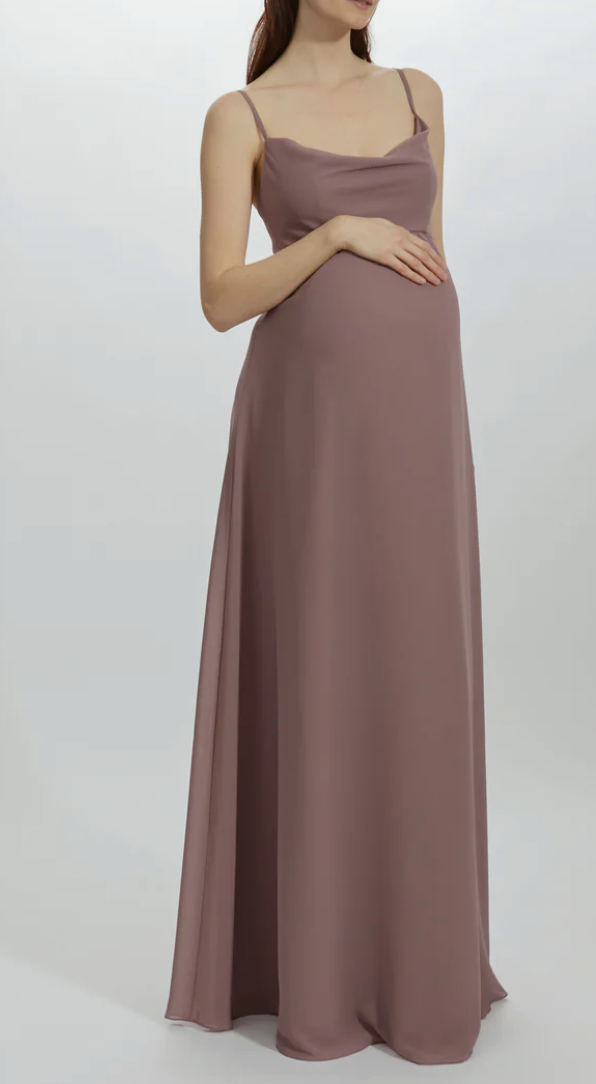 Amsale Bridesmaid Dress GB223F Frances - Maternity Dress Olive Amsale Bridesmaid Dress GB223F Frances - Maternity Dress Olive