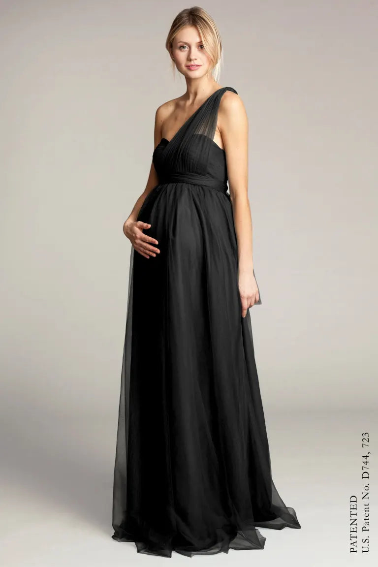 Black maternity online bridesmaid dress