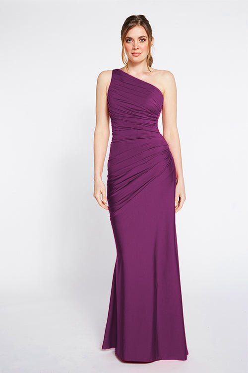 BlackBerry Colored Bridesmaid Dresses