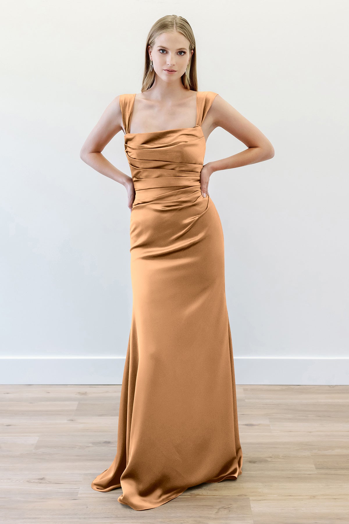 Watters Bridesmaid Dress Mateo 3403 Burnt Ochre