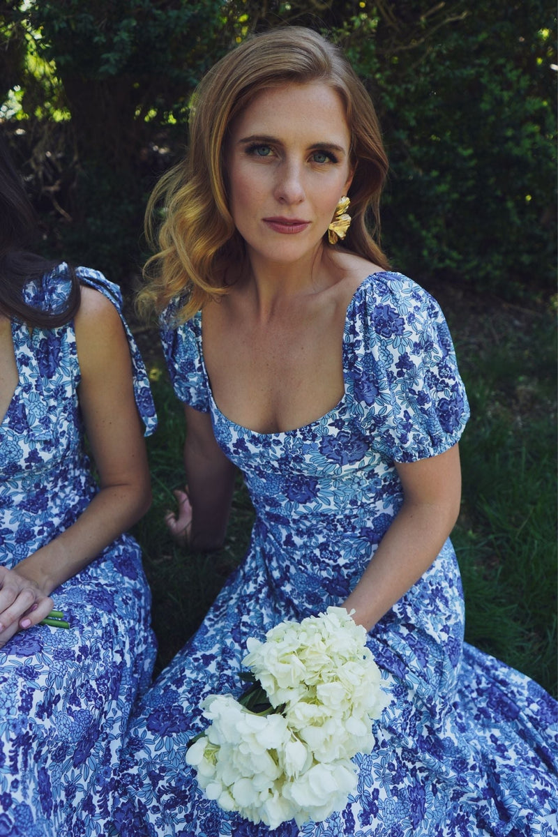 porcelain bridesmaid dresses Elizabeth Dress in Porcelain Petals XL
