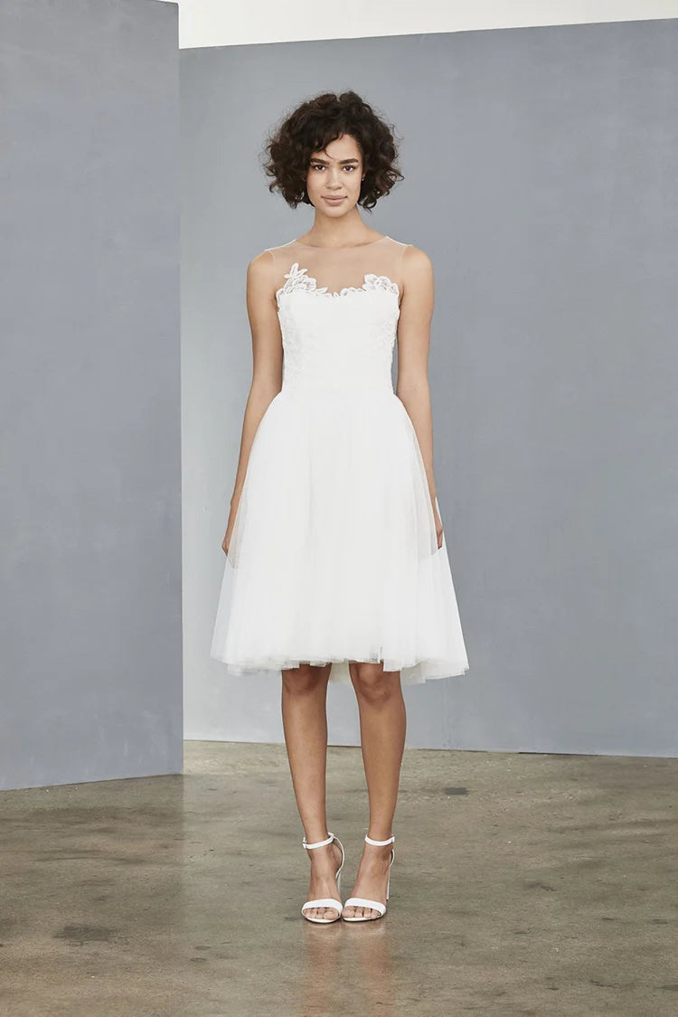 Amsale little white sales dress