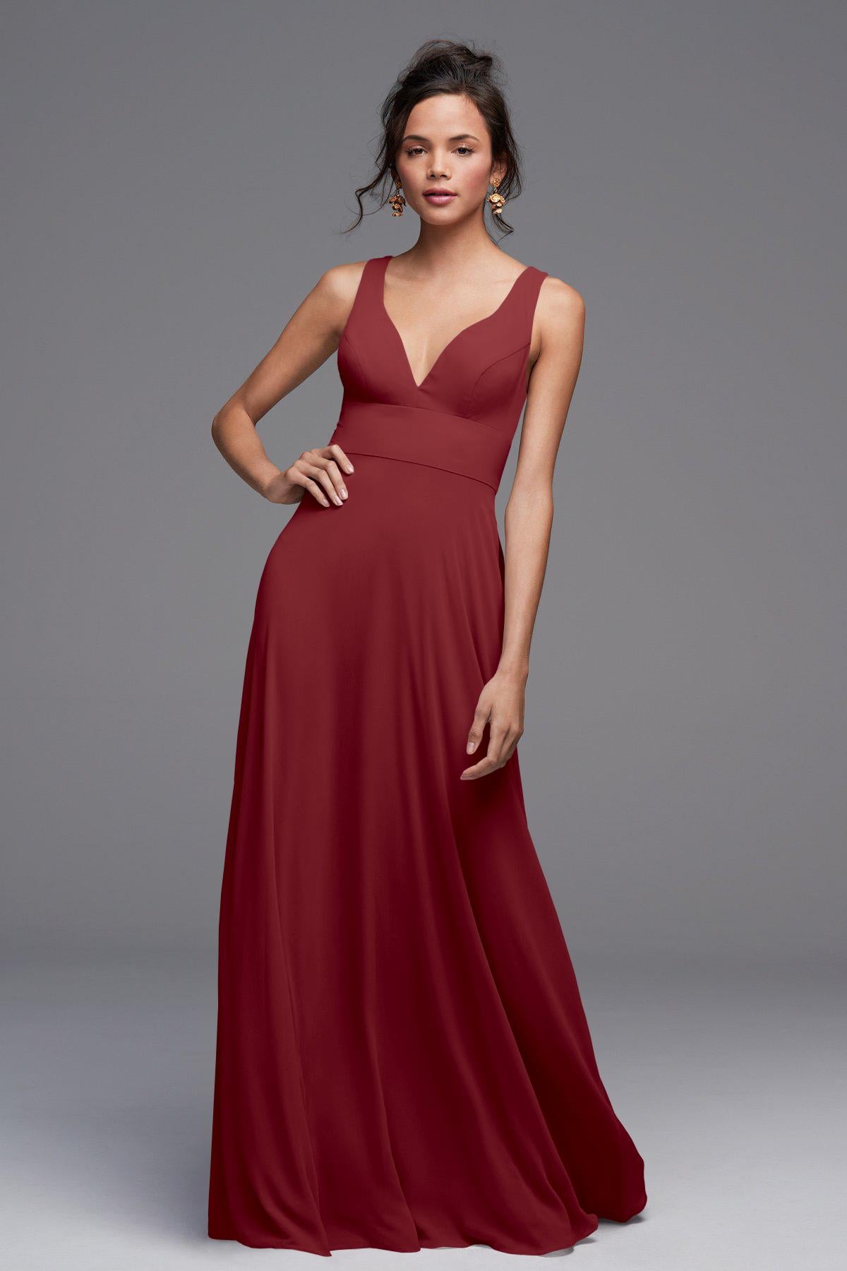 Marsala sale bridesmaid dresses