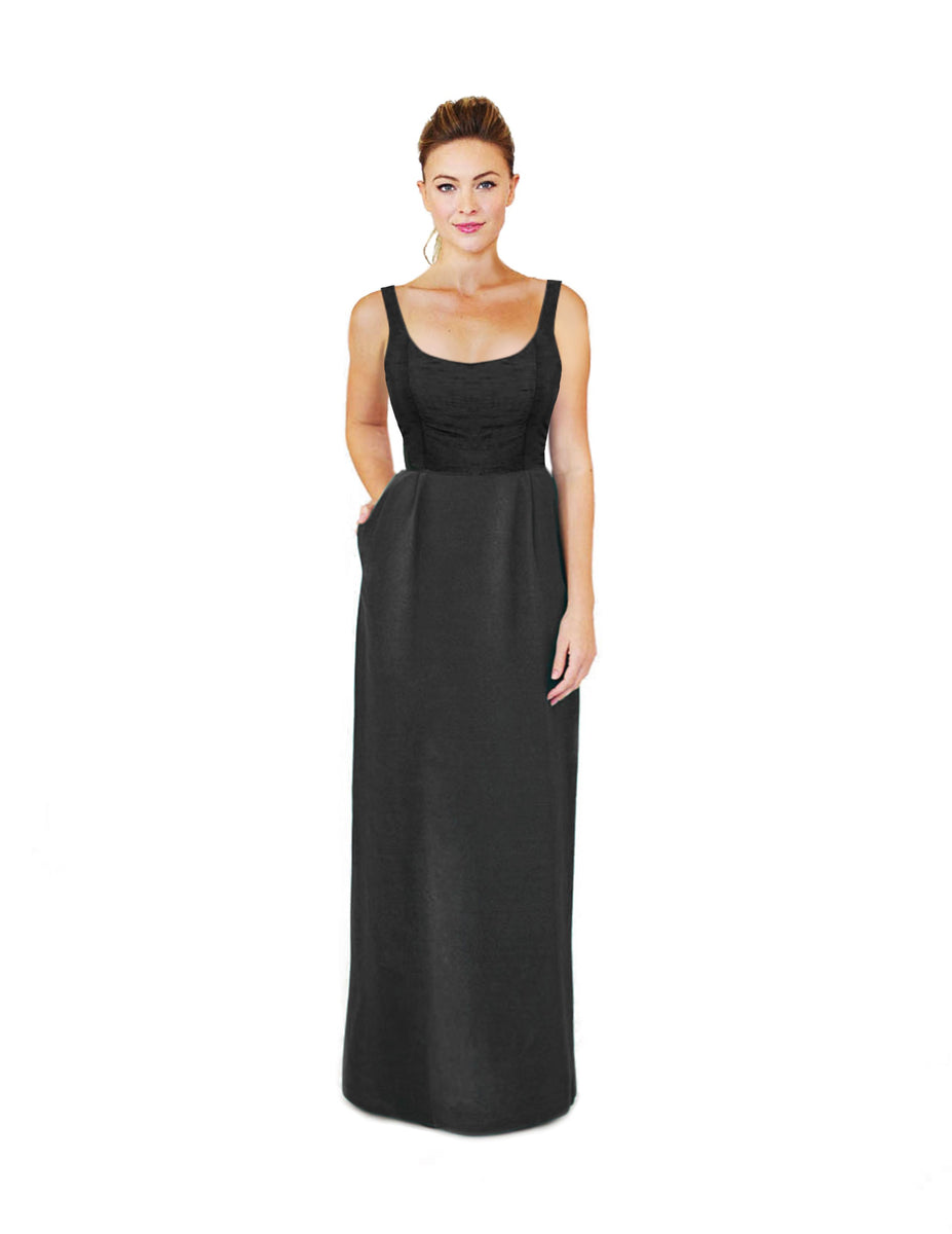 Emily Bodice With Brunch Skirt in Shantung Navy Emily Bodice With Brunch Skirt in Shantung Navy