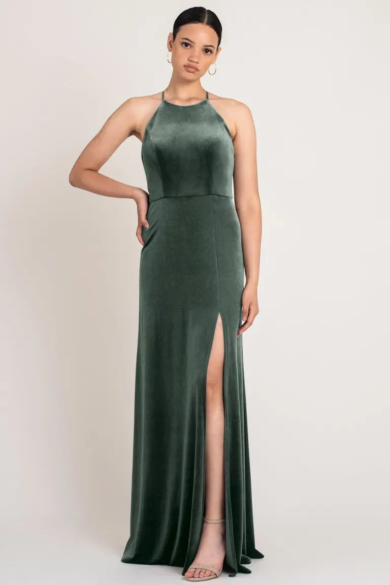 jenny yoo velvet bridesmaid dresses Dress Dominique complemented by wide mesh dresses Women's Sparkly Sequin Backless Size:UK 10 / FR 38