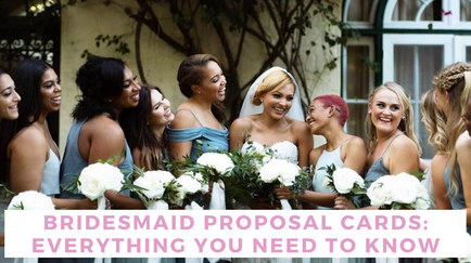 Group of bridesmaids with header text