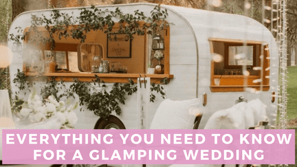 Camper converted into a bar for a wedding