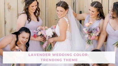bridal party in lavender palette