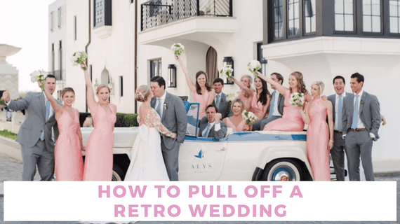 Retro wedding header