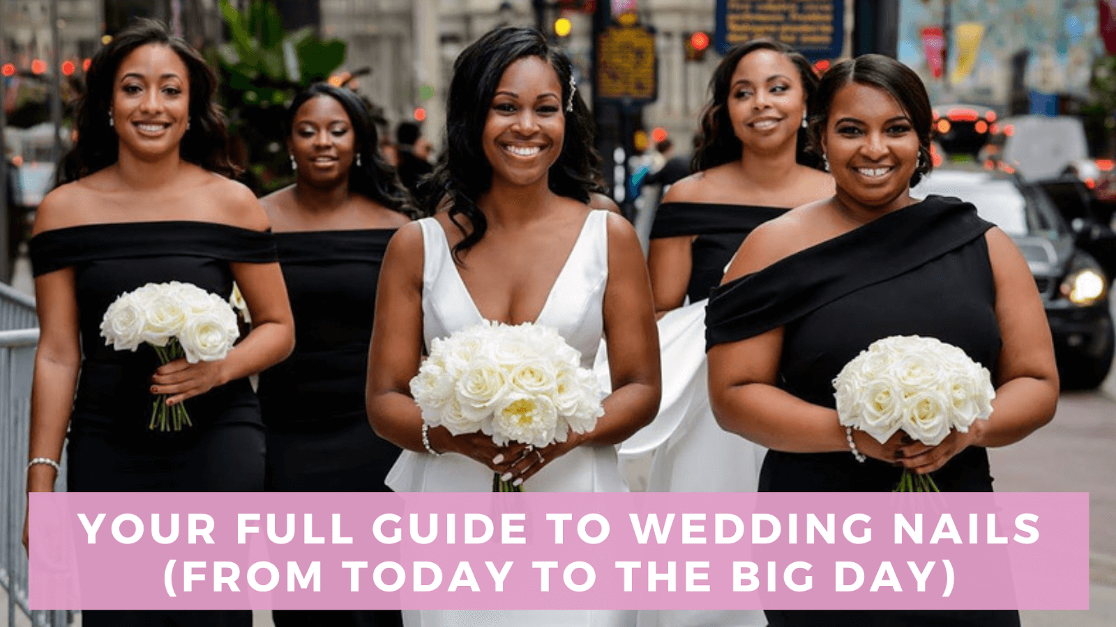 bridesmaid nails black dress 10 Wedding Nails For Bride and Guest: Trendsfor 2024