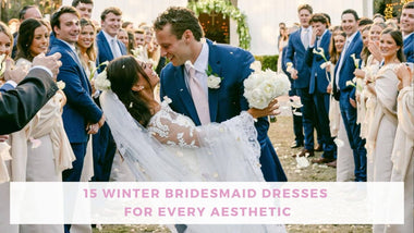 winter bride bridesmaids dresses
