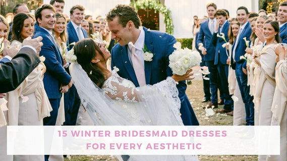 winter bride bridesmaids dresses