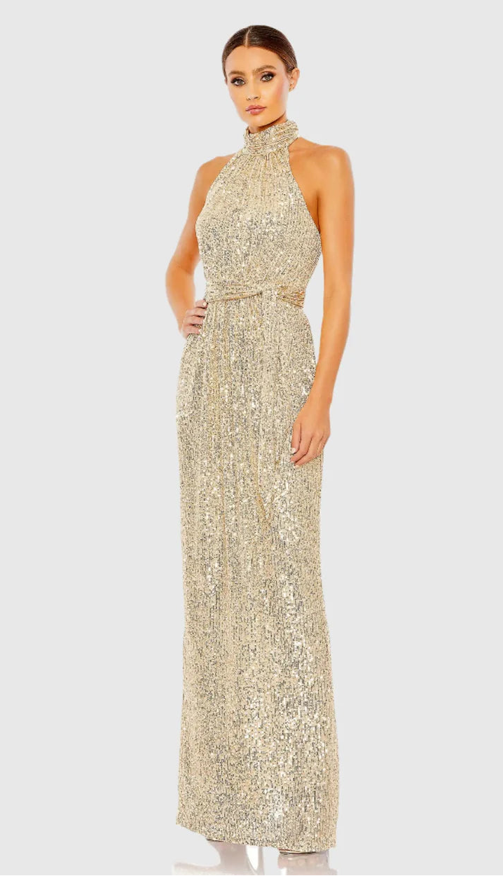 mac duggal champagne dress Mac Duggal Dress 11281