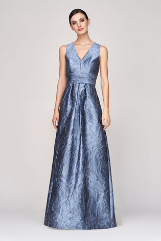 Kay Unger Mariah Gown in Mediterranean Blue