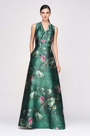Kay Unger Rosalind Gown in Light Emerald