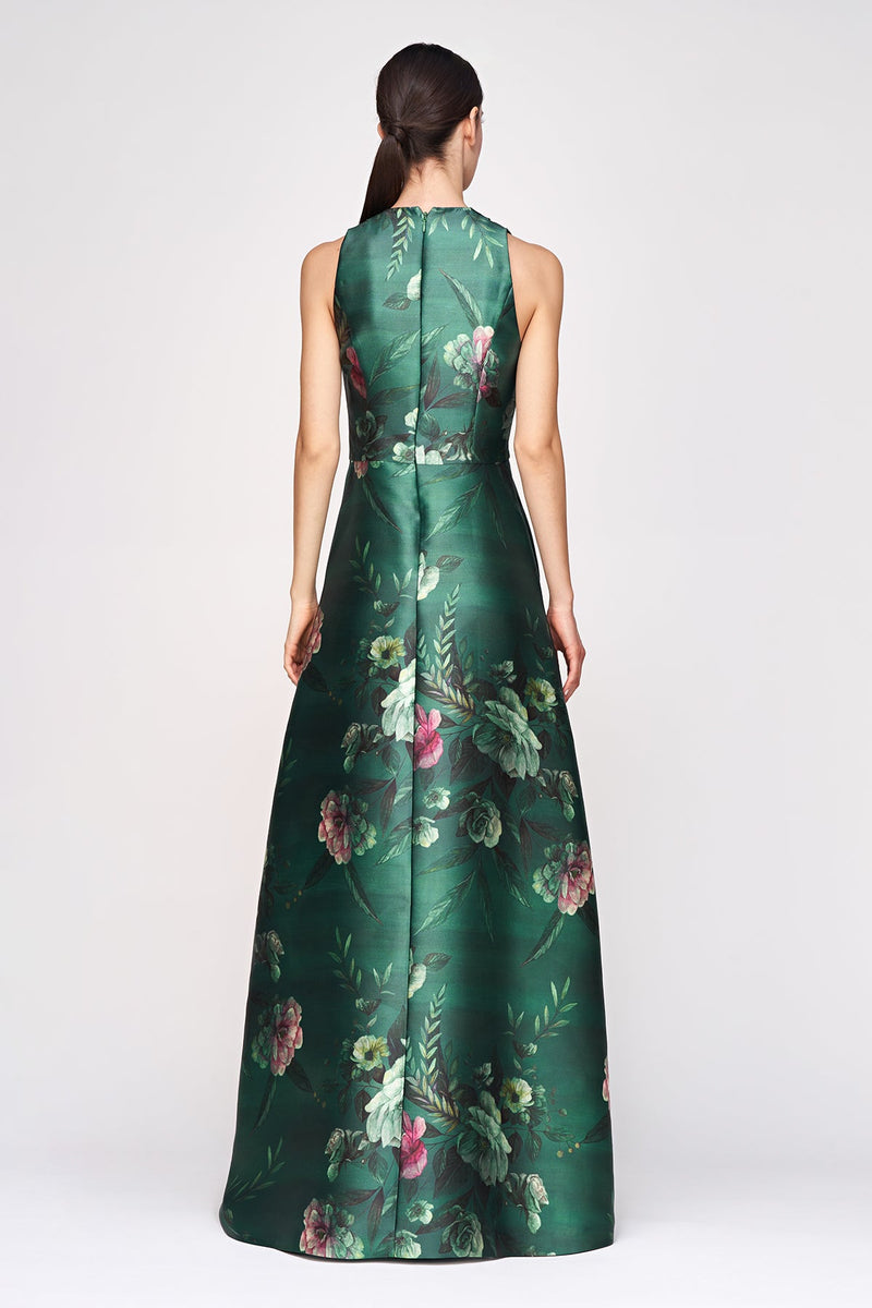 Kay Unger Rosalind Gown in Light Emerald & Bella Bridesmaids