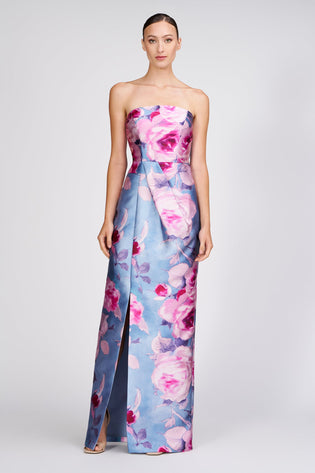 Kay Unger Lucienne Strapless Column Gown