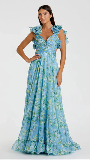 Mac Duggal Dress 67803 in Blue Multi