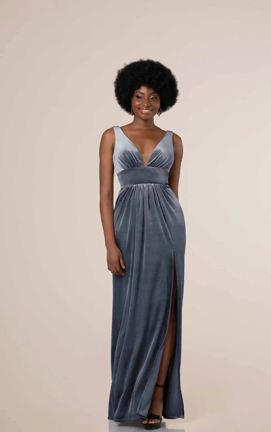 Storm grey top bridesmaid dresses