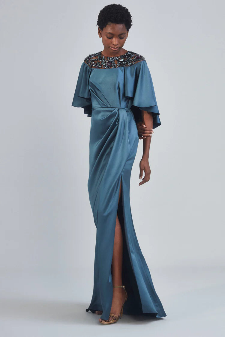 Amsale clearance hunter green