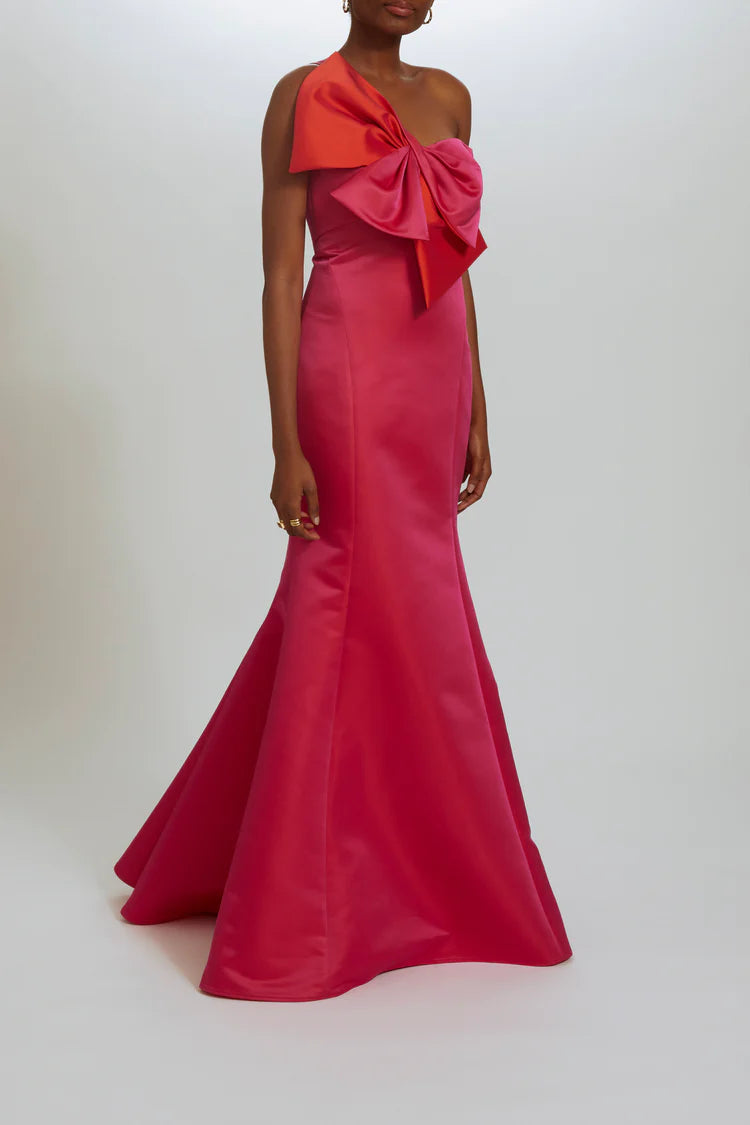 Marchesa Duchess Satin-finish Ball Gown in Pink | Lyst