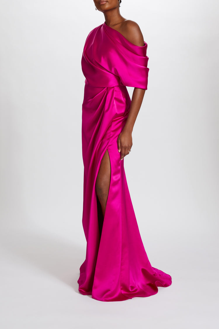 Luana One-Shoulder Sequin Evening Gown | SHO