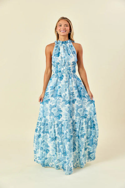 free people athena midi dress LulaKate Athena Dress English Garden Blue